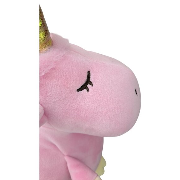 Miniso Hippo Unicorn Plush Pink Horn Kawaii Hippocorn Chunky Round New 10.5 Inch - Picture 5 of 11